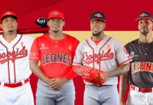 DEPORTES: Jugadores Leones del Escogido asisten a la primera practica lleno de entusismo