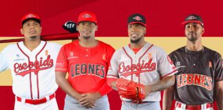 DEPORTES: Jugadores Leones del Escogido asisten a la primera practica lleno de entusismo